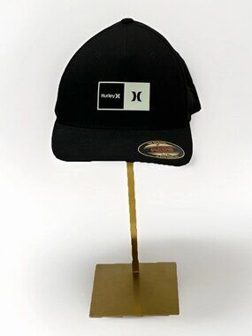 🧢 NWT Hurley Men's Hat Reflect Icon Embroidered Stretch Flex Fit Cap L/XL Black